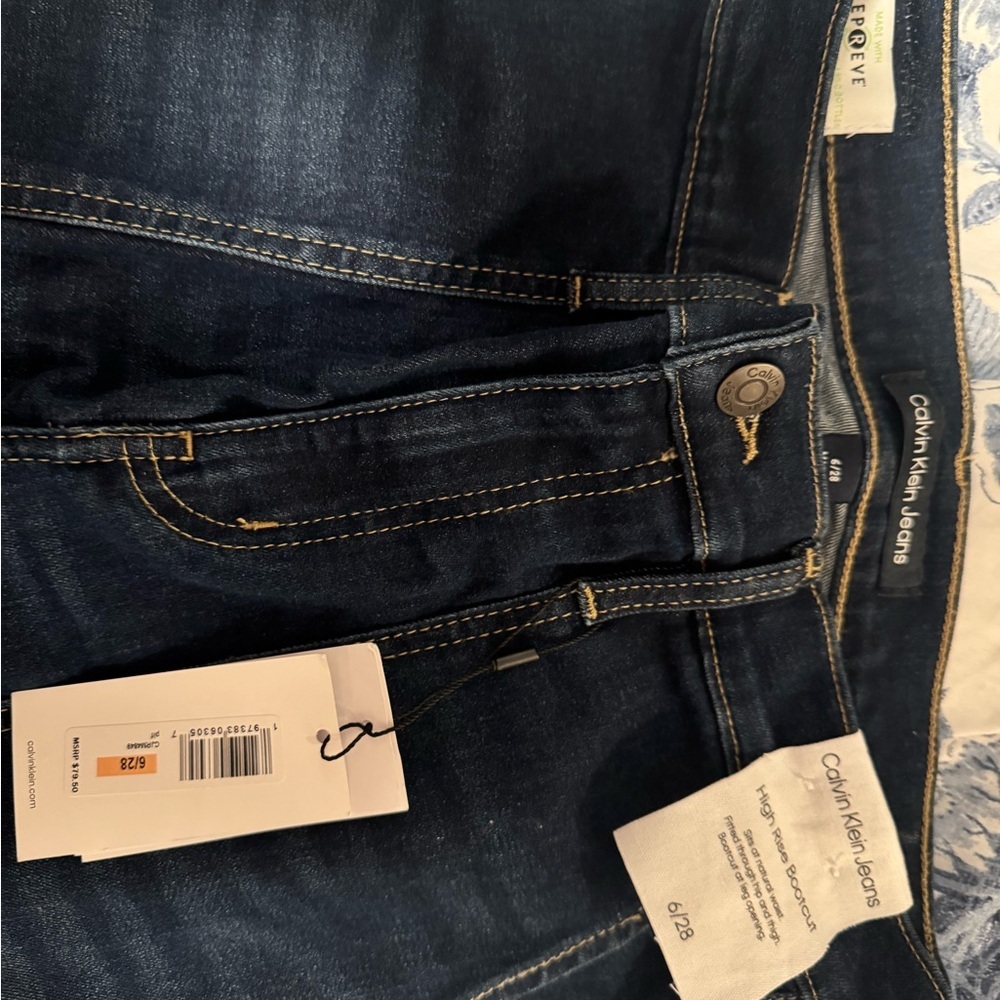 Calvin Klein Women's High Rise Bootcut Jeans size 6 new with tags - Picture 6 of 10